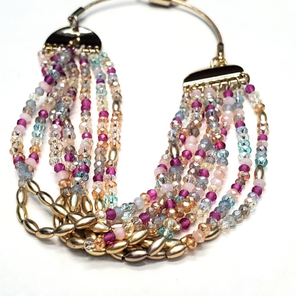 LOFT Multi-Color Multi-Strand Adjustable Beaded Bracelet - Picture 2 of 10